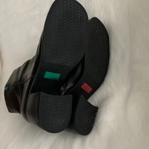 Kickers Rich Brown Leather Heeled Boots - Picture 7 of 7